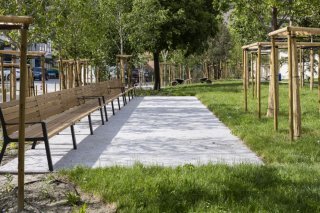Le parc des Anciens Abattoirs à Sion a été inauguré, samedi matin. Keystone/CYRIL ZINGARO
